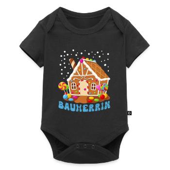Lebkuchenhaus Bauherrin Lebkuchengebäck Backen - Baby Premium Kurzarmbody - Schwarz - Vorne