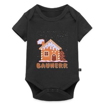 Lebkuchenhaus Bauherr Lebkuchengebäck Backen - Baby Premium Kurzarmbody - Schwarz - Vorne