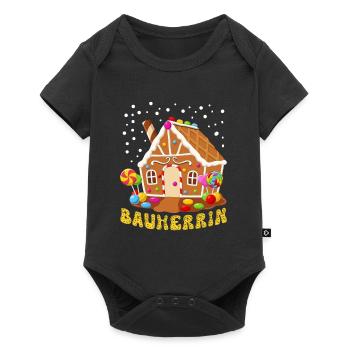 Lebkuchenhaus Bauherrin Lebkuchengebäck Backen - Baby Premium Kurzarmbody - Schwarz - Vorne