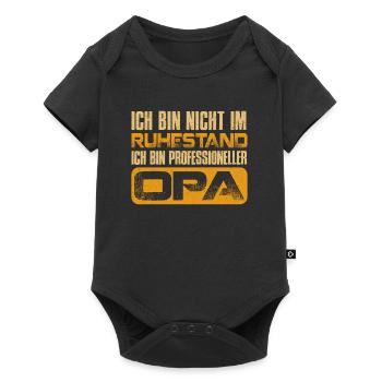 Rentner Bin nicht im Ruhestand Bin Professioneller - Baby Premium Kurzarmbody - Schwarz - Vorne