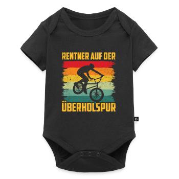 Rentner auf der Überholspur Biken Ruhestand - Baby Premium Kurzarmbody - Schwarz - Vorne