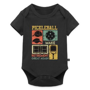 Pickleball Make Retirement Great Again Rentner - Baby Premium Kurzarmbody - Schwarz - Vorne