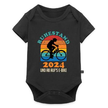 Ruhestand 2024 Radler Rentner E-Binking - Baby Premium Kurzarmbody - Schwarz - Vorne