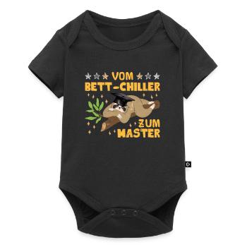 Masterarbeit Geschafft Vom Bett-Chiller zum Master - Baby Premium Kurzarmbody - Schwarz - Vorne