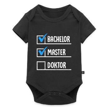 Bachelor Master Doktor Masterabschluss Bestanden - Baby Premium Kurzarmbody - Schwarz - Vorne
