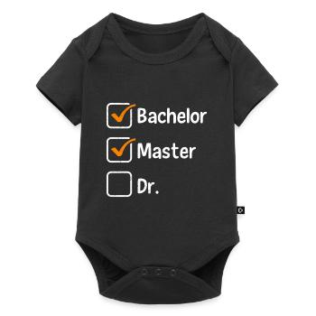Bachelor Master Doktor Masterabschluss Bestanden - Baby Premium Kurzarmbody - Schwarz - Vorne
