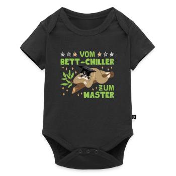 Masterarbeit Geschafft Vom Bett-Chiller zum Master - Baby Premium Kurzarmbody - Schwarz - Vorne