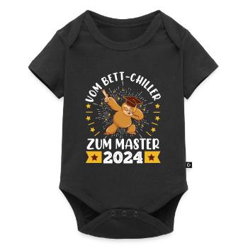 Masterarbeit Bestanden Vom Bett-Chiller zum Master - Baby Premium Kurzarmbody - Schwarz - Vorne