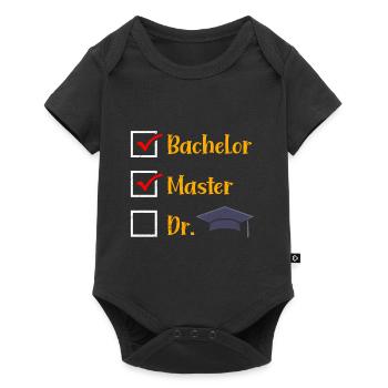 Bachelor Master Doktor Masterabschluss Bestanden - Baby Premium Kurzarmbody - Schwarz - Vorne