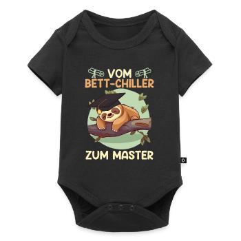 Masterarbeit Bestanden Vom Bett-Chiller zum Master - Baby Premium Kurzarmbody - Schwarz - Vorne