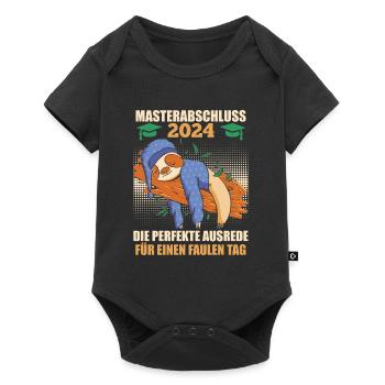 Masterabschluss 2024 Perfekte Ausrede Masterarbeit - Baby Premium Kurzarmbody - Schwarz - Vorne
