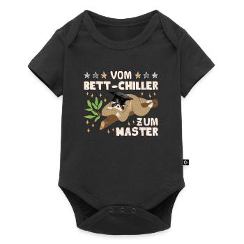 Masterarbeit Geschafft Vom Bett-Chiller zum Master - Baby Premium Kurzarmbody - Schwarz - Vorne