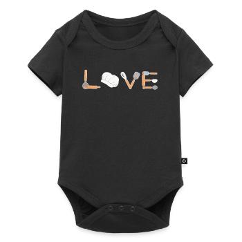 Baking Love LOVE Confectionery Baking Dough Confectioner - Baby Premium short-sleeve bodysuit - black - Front