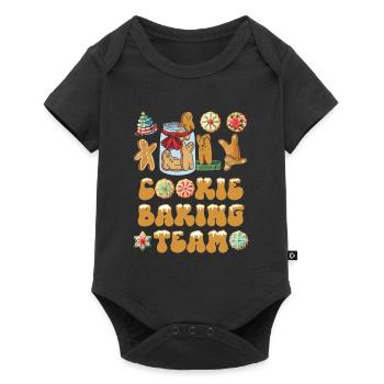 Équipe de cuisson de biscuits Noël - Body à manches courtes Premium Bébé - noir - Devant