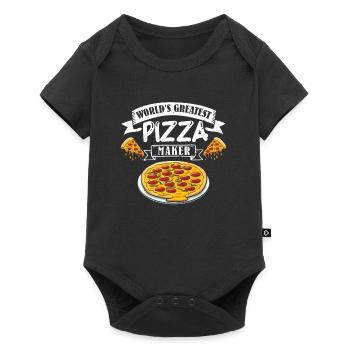 Pizzabäcker Word's Greatest Pizza Maker - Baby Premium Kurzarmbody - Schwarz - Vorne