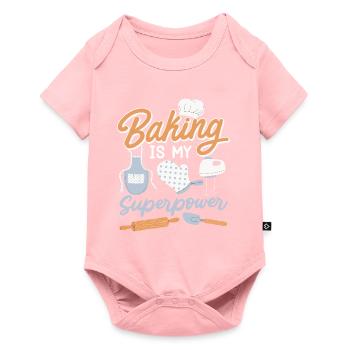 La pâtisserie est mon superpouvoir en matière de boulangerie - Body à manches courtes Premium Bébé - rose - Devant