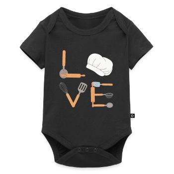 Baking Love LOVE Confectionery Baking Dough Confectioner - Baby Premium short-sleeve bodysuit - black - Front