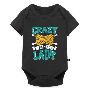 Baker Crazy Baking Lady Baking Women - Baby Premium short-sleeve bodysuit - black - Front
