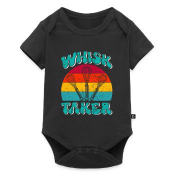 Bäcker Whisk Taker Backliebhaber Backen Teig - Baby Premium Kurzarmbody - Schwarz - Vorne