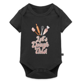Bäcker Let's Dough This Croissant Backstube - Baby Premium Kurzarmbody - Schwarz - Vorne