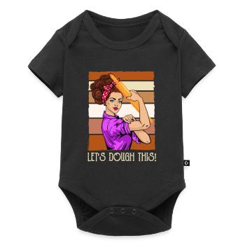 Konditorin Backstube Let's Dough This Frauen - Baby Premium Kurzarmbody - Schwarz - Vorne