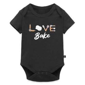 Love Bake Baking Love Dough Baking Lover - Baby Premium short-sleeve bodysuit - black - Front