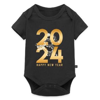 2024 Bonne Année Tradition de la Saint-Sylvestre - Body à manches courtes Premium Bébé - noir - Devant