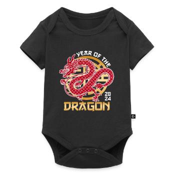 2024 Année du Dragon Nouvel An chinois - Body à manches courtes Premium Bébé - noir - Devant