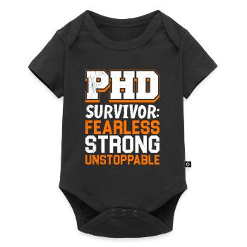 Thèse PH. D Survivant Intrépide Fort - Body à manches courtes Premium Bébé - noir - Devant