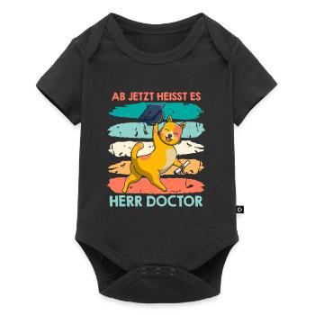 Doktorabschluss Ab jetzt heißt es Herr Doktor - Baby Premium Kurzarmbody - Schwarz - Vorne