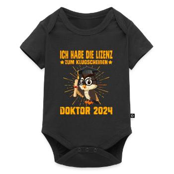 Doktor 2024 Die Lizenz zum Klugscheißen - Baby Premium Kurzarmbody - Schwarz - Vorne