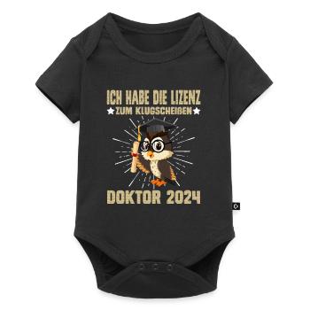 Doktor 2024 Die Lizenz zum Klugscheißen - Baby Premium Kurzarmbody - Schwarz - Vorne