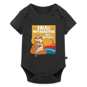 Fauler Kollege Fauli Mitarbeiter des Monats - Baby Premium Kurzarmbody - Schwarz - Vorne