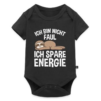 Faulenzer Kollege Bin Nicht Faul Spare Energie - Baby Premium Kurzarmbody - Schwarz - Vorne