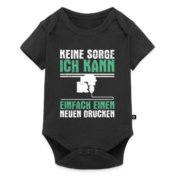 3-D Printer Don't Worry Can Print a New One - Baby Premium short-sleeve bodysuit - black - Front