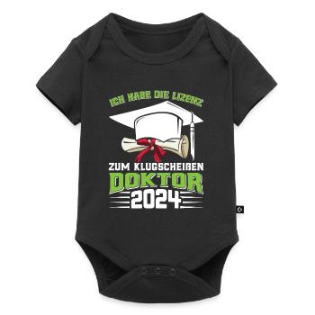 Doktor 2024 Habe die Lizenz zum Klugscheißen - Baby Premium Kurzarmbody - Schwarz - Vorne
