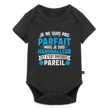 Je ne suis pas parfait mais je suis handballeur - Body à manches courtes Premium Bébé - noir - Devant