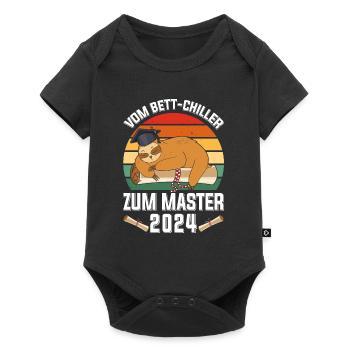 Masterabschluss Vom Bett Chiller zum Master 2024 - Baby Premium Kurzarmbody - Schwarz - Vorne