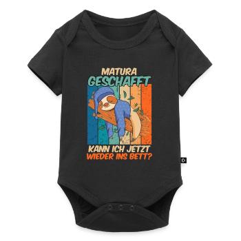Matura Geschafft Kann ich wieder ins Bett - Baby Premium Kurzarmbody - Schwarz - Vorne