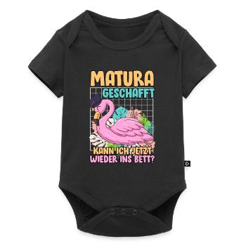 Matura Geschafft Kann ich wieder ins Bett - Baby Premium Kurzarmbody - Schwarz - Vorne