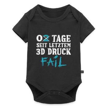 Nerd 3D Printing 0 Days Since Last 3D Printing Fail - Baby Premium short-sleeve bodysuit - black - Front
