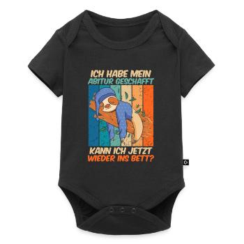 Abi Geschafft Abitur Kann ich wieder ins Bett - Baby Premium Kurzarmbody - Schwarz - Vorne