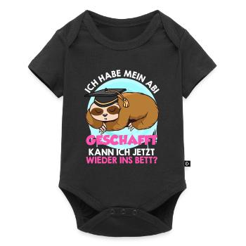 Abi Geschafft Abitur Kann ich wieder ins Bett - Baby Premium Kurzarmbody - Schwarz - Vorne
