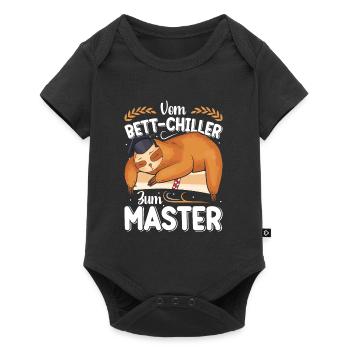 Masterabschluss Vom Bett Chiller zum Master - Baby Premium Kurzarmbody - Schwarz - Vorne