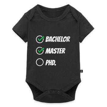 Bachelor Master PHD. Master's degree passed - Baby Premium short-sleeve bodysuit - black - Front