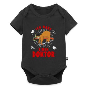 Doktorarbeit Ich Habe einen Doktor Abschluss - Baby Premium Kurzarmbody - Schwarz - Vorne