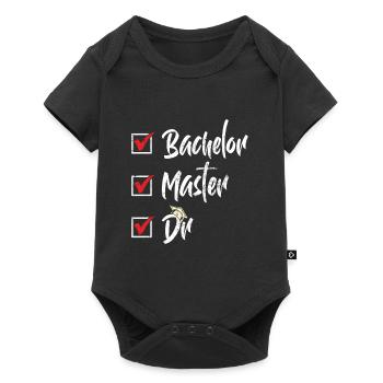 Bachelor Master Dr. Doktorabschluss Bestanden - Baby Premium Kurzarmbody - Schwarz - Vorne