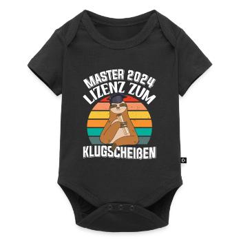 Master 2024 Licence à Clever Sloth - Body à manches courtes Premium Bébé - noir - Devant