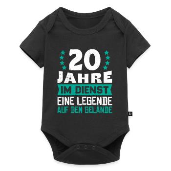 20 years of service A legend on the grounds - Baby Premium short-sleeve bodysuit - black - Front