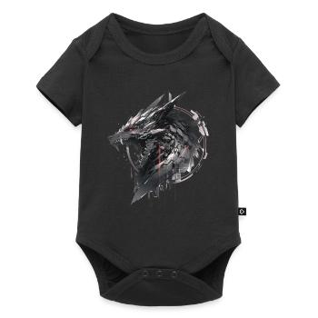 Mecha Animal : tigre, loup, renard, dinosaure, - Body à manches courtes Premium Bébé - noir - Devant